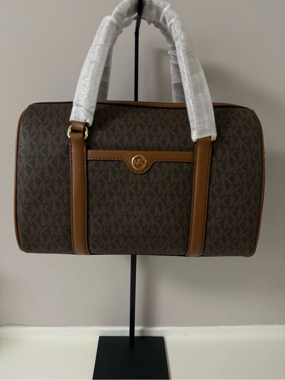 NWT!! Michael Kors Brown/Chestnut Signature Logo Bowling Bag